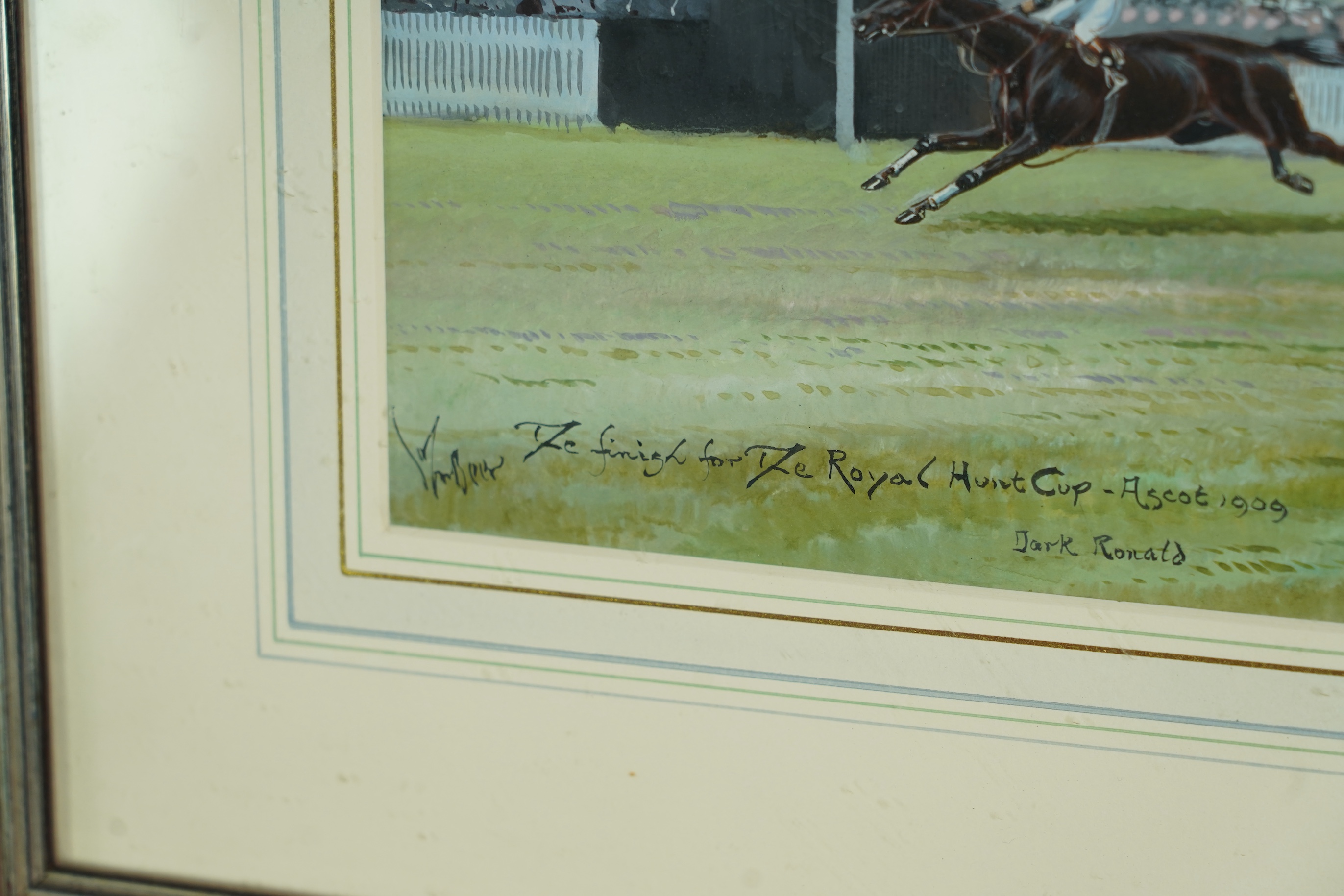 John Beer (c.1860-c.1930), 'The Finish for the Royal Hunt Cup - Ascot, 1909'